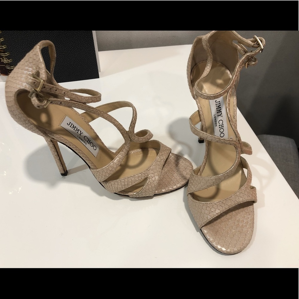 Jimmy choo snakeskin sandals